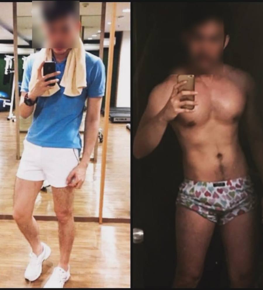 Male client before and after